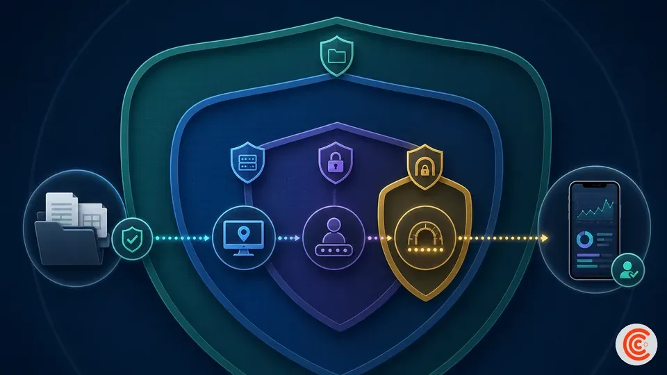 Security layers protecting a private dashboard served from a Mac