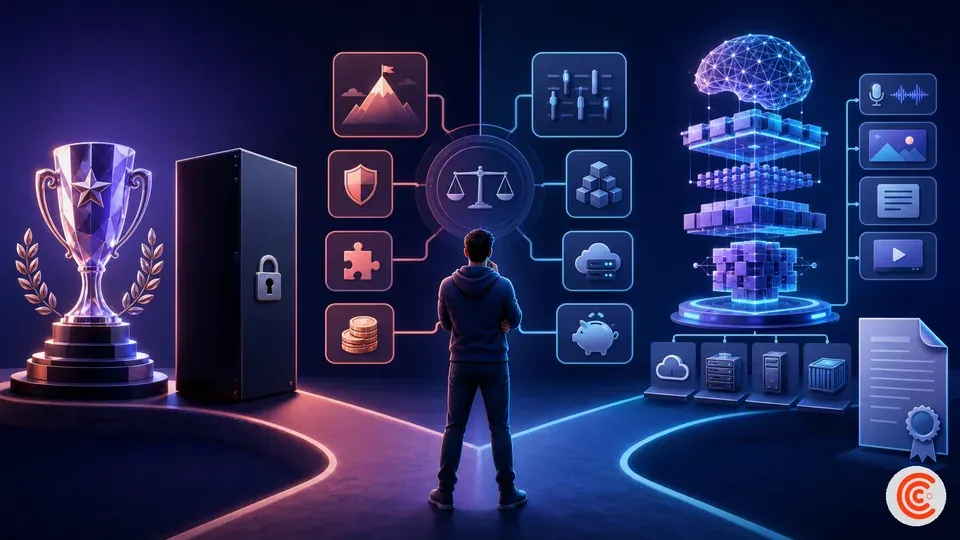 Builder weighing benchmark strength against model control and deployment freedom