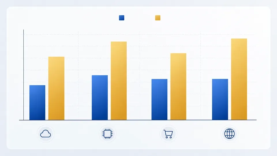 Grouped bar chart comparing 2025 and 2026 capex for Amazon, Alphabet, Meta and Microsoft showing a sharp increase