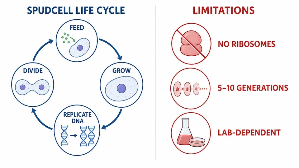 SpudCell life cycle and current limitations
