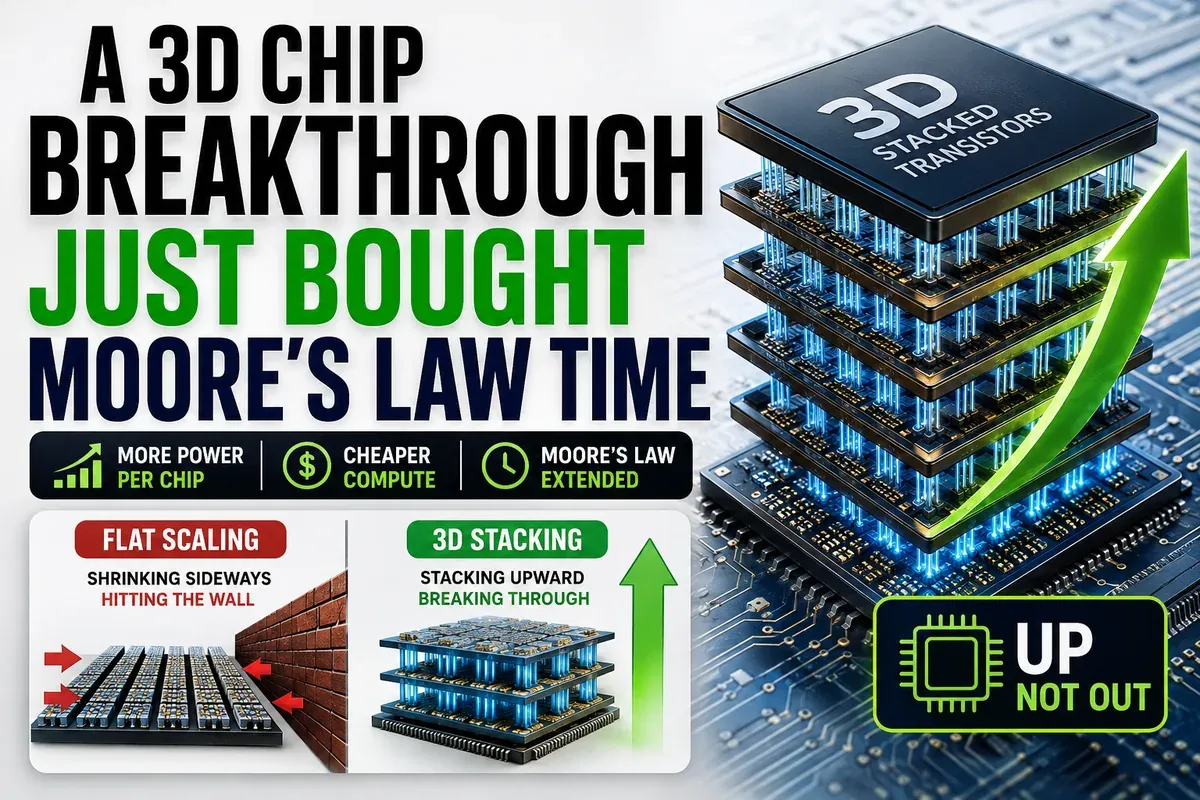 A 3D Chip Breakthrough Just Bought Moore's Law Time