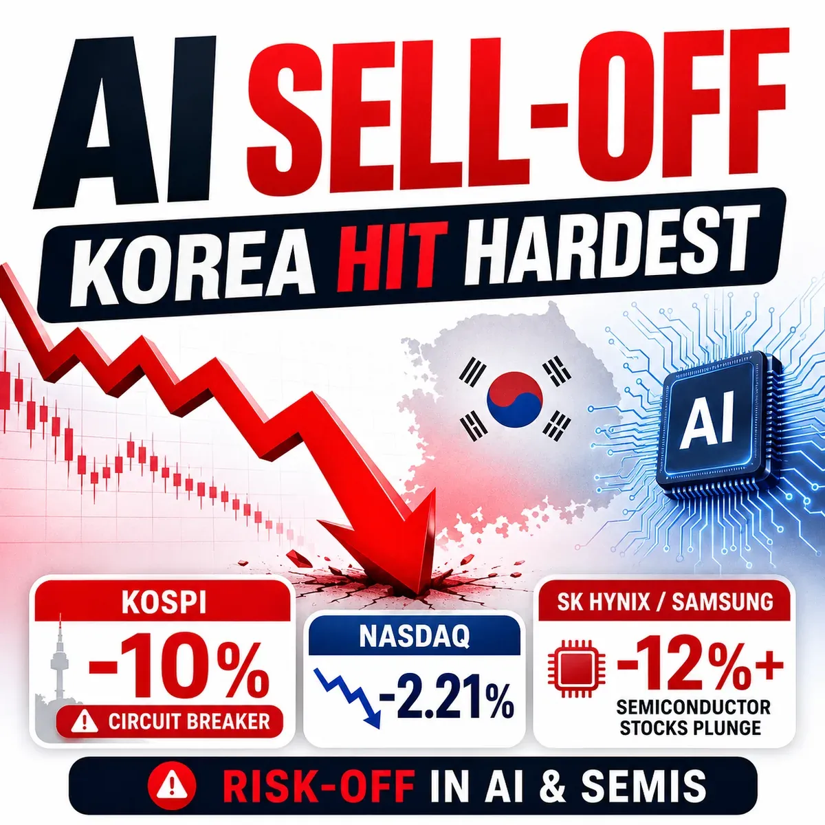 The AI Sell-Off With No Catalyst — and Why Korea Fell Hardest
