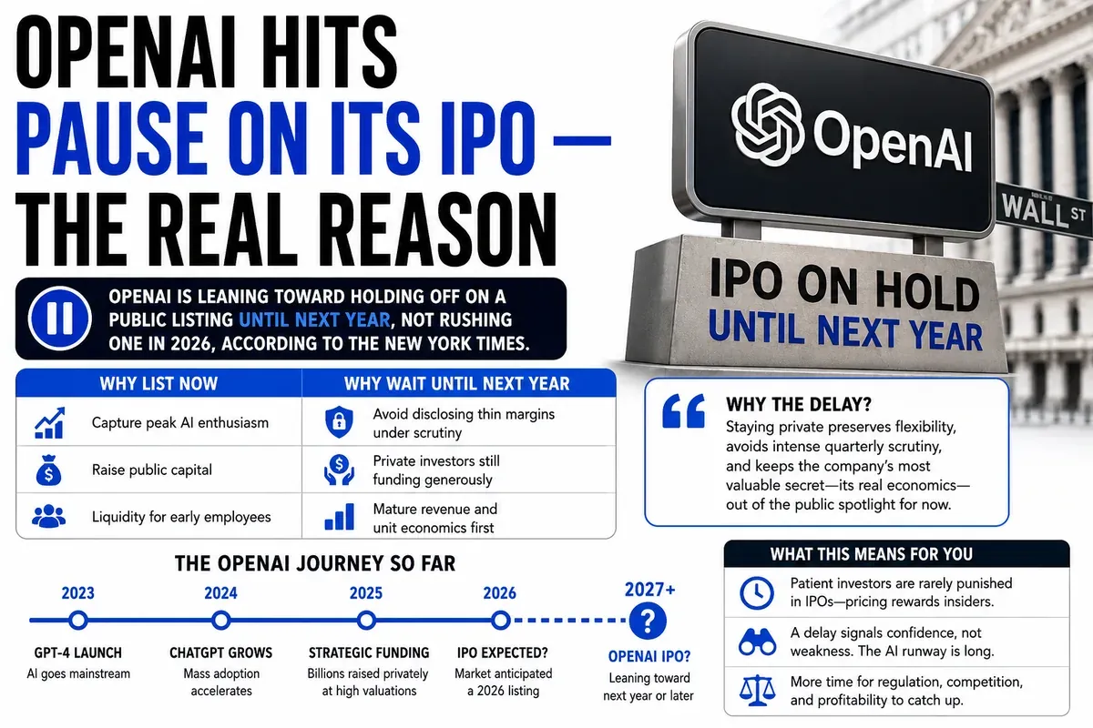 OpenAI Hits Pause on Its IPO — The Real Reason