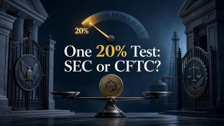 The CLARITY Act Explained: How a 20% Test Decides Whether the SEC or CFTC Regulates a Token
